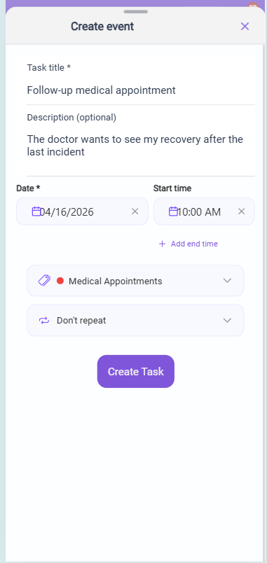Create Event